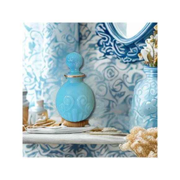 Vintage Avon Blue Opaline Perfume Bottle – Holiday Collectible, Retro Decor - Picture 6 of 7